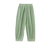 TYUSGH Pantalon décontracté d'été pour petite fille - Jambe fuselée - Pantalon baggy uni à taille élastique - Pantalon de jogging léger - Pantalon d'école pour un usage quotidien, Vert, 18-24 mois