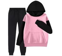 TYUSGH Vêtements pour bébé fille - Sweat à capuche à manches longues - Pantalon de survêtement - Rose