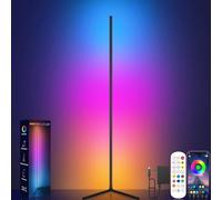 Tyute LED Floor Lamp, Corner Light with Smart App and Remote Control, Music Sync Mood Lighting, Color Changing Standing Lamp with 16 Million Colors for Bedroom Gaming Room (Multicolor)