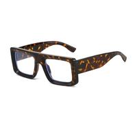 TYUVIVO Lunettes anti-lumière bleue à monture épaisse, style rétro léopard, unisexe (léopard)