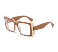 TYUVIVO Lunettes anti-lumière bleue épaisses, style punk unisexe (kaki)