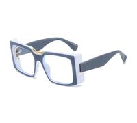 TYUVIVO Lunettes anti-lumière bleue épaisses, unisexes, style punk (grises)
