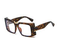 TYUVIVO Lunettes anti-lumière bleue épaisses, unisexes, style punk (léopard)