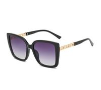 TYUVIVO Lunettes de soleil carrées surdimensionnées à la mode pour femmes, Vintage, grande monture, lunettes de soleil de luxe, décoration, lunettes d'extérieur, vert clair, taille unique