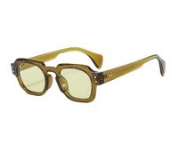 TYUVIVO Lunettes de Soleil carrées Vintage Mode rétro extérieur Nuances Rivet Femmes Lunettes de Soleil irrégulières, C5, Taille Unique