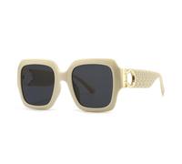TYUVIVO Lunettes de soleil étroites et petites pour femmes, idéales pour la photographie de rue (BLANC)