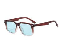TYUVIVO Lunettes de soleil homme mode UV400 rétro rivets femme luxe (rouge)