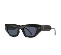 TYUVIVO Lunettes de soleil œil de chat pour femmes et hommes, tendance, vintage, steampunk, luxe, rivets, UV400 (noir et noir)