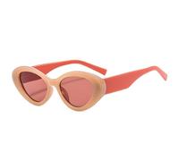 TYUVIVO Lunettes de soleil œil de chat tendance Jelly Tea pour femmes, style rétro, contraste de couleurs, protection UV400 pour hommes (rouge Jelly Tea)