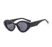 TYUVIVO Lunettes de soleil œil de chat tendance pour femmes, style rétro, contraste de couleurs, protection UV400 pour hommes (noir et gris)