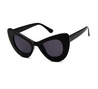 TYUVIVO Lunettes de Soleil Oeil de Chat de Luxe à la Mode Femmes Vintage Doux Sexy Dames Cadre Lunettes de Soleil pour Femme, Noir Noir, Taille Unique