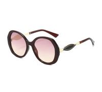 TYUVIVO Lunettes de soleil ovales rétro dégradées pour femmes, style décontracté, contraste de couleurs irrégulier et tendance, protection UV400 (rouge, rose, jaune)