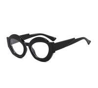 TYUVIVO Lunettes de soleil ovales rétro uniques à double couleur pour femmes, mode, dégradé clair UV400, style punk léopard (noir transparent)