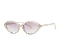 TYUVIVO Lunettes de soleil ovales vintage à monture fine et large pour femmes et hommes, style punk, rivets de luxe populaires, UV400 (gris gelé, violet)