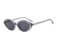 TYUVIVO Lunettes de soleil ovales vintage pour femmes, verres de luxe rétro à la mode, UV400 (gris)