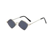 TYUVIVO Lunettes de soleil polygone de mode pour femmes Vintage irrégulière petite monture losange rétro lunettes de soleil lunettes de fête lunettes, D, taille unique