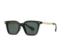 TYUVIVO Lunettes de soleil rétro à double monture en sorgho pour homme (vert foncé)