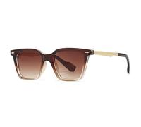 TYUVIVO Lunettes de soleil rétro à double monture pour homme (café)