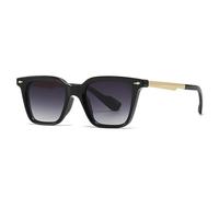 TYUVIVO Lunettes de soleil rétro à double monture pour homme (gris dégradé)