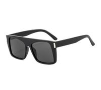 TYUVIVO Lunettes de soleil rétro femme UV400 mode bleu vert homme rivets (noir gris)