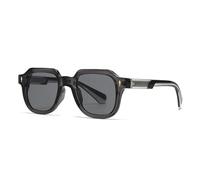 TYUVIVO Lunettes de soleil rétro littéraires anti-lumière bleue pour photographie de rue (GRIS)