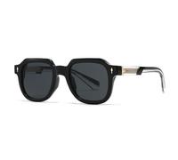 TYUVIVO Lunettes de soleil rétro littéraires anti-lumière bleue pour photographie de rue (noir)