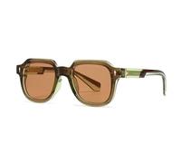 TYUVIVO Lunettes de soleil rétro littéraires anti-lumière bleue pour photographie de rue (vert armée)