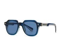 TYUVIVO Lunettes de soleil rétro littéraires pour photographie de rue anti-lumière bleue (bleu)