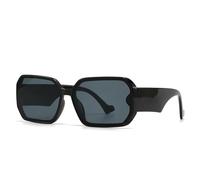 TYUVIVO Lunettes de soleil rétro monobloc à dessus plat pour femme, couleur océan charmante (noir)