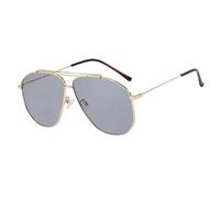 TYUVIVO Lunettes de soleil vintage en métal pour femmes et hommes, style punk, de luxe, d'extérieur (noir clair)