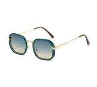 TYUVIVO Lunettes de soleil vintage pour femmes et hommes, métal, mode, luxe, UV400 (vert)