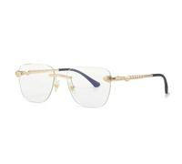 TYUVIVO Lunettes de soleil vintage sans monture pour femmes et hommes, tendance, coupe tendance, luxe, métal, serpent (transparent)