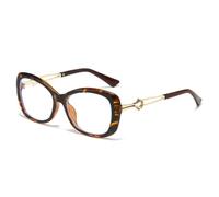 TYUVIVO Lunettes rétro léopard anti-lumière bleue, monture ajourée, unisexe (léopard)