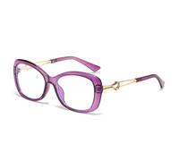 TYUVIVO Lunettes rétro léopard anti-lumière bleue, monture ajourée, unisexe (violet)