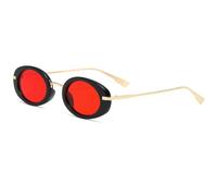 TYUVIVO Petites lunettes de soleil à monture ovale pour hommes et femmes, style rétro, punk, vintage, verres océaniques (C2)
