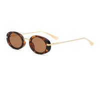 TYUVIVO Petites lunettes de soleil à monture ovale pour hommes et femmes, style rétro, punk, vintage, verres océaniques (c8)