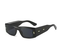 TYUVIVO Petites lunettes de soleil rectangulaires pour femmes et hommes, de voyage, de luxe, UV400 (noir)