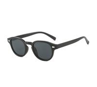 TYUVIVO Rétro Ovale Hommes Rivets Lunettes de Soleil Mode Clair Océan Dégradé Objectif Lunettes UV400 Femmes Tendance Jaune Bleu Lunettes de Soleil, Noir Gris, Taille Unique
