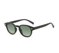 TYUVIVO Rétro Ovale Hommes Rivets Lunettes De Soleil Mode Clair Océan Dégradé Objectif Lunettes UV400 Femmes Tendance Jaune Bleu Lunettes De Soleil, Noir Vert Dégradé, Taille Unique