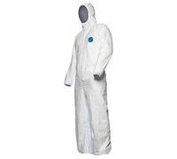 DUPONT D14663953 TYVEEK 500 XPERT Vêtements de protection chimique avec capuche, catégorie III, type 5-B et 6-B, blanc, taille S