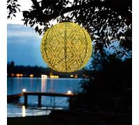 Tyvek Lanterne solaire marocaine blanche 30 cm Lampions solaires d'extérieur résistant aux intempéries pour jardin, cour, cour, mariage, fête d'Halloween