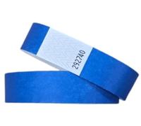 Tyvek - Lot de 100 bracelets - 1,9 cm - Toutes les couleurs