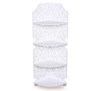 Tyvotrend Étagère d'angle à 4 étages - Étagère sur pied avec design sculpté et creux - Armoire d'angle multifonction pour plantes - Présentoir pour salon, cuisine