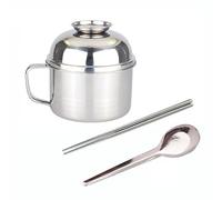 TYXFSMYXGS Cuve en Acier Alimentaire, renforcée, à Grande capacité, Tasse étudiante, Tasse à thé, Bol pour Nouilles instantanées Thick