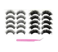 TYXHXTF 10 Paires Faux Cils, Extension Cils, Volume Russe, Cluster Lashes, Extensions de Cils Professionnel, Cils Individuels, Faux Cils Nature, Kit Extension, Avec Lash Bond and Seal