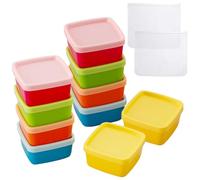TYXHXTF 10 PCS Petite Boite de Conservation Alimentaire Bebe, Mini Boîtes à Encas, Boîtes de Rangement Empilables avec Couvercle Hermétique (6 * 6 * 3,5cm)