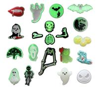TYXHXTF 20 Pièces Breloques de Chaussures d'Halloween, Décoration De Chaussures d'Horreur, Accessoires de Bricolage De Chaussures Personnalisés, PVC Charmes Chaussure Accessoire, pour Enfants Adultes