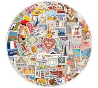 TYXHXTF 200PCS Autocollant Voyage, Voyage Stickers, Autocollant Velo, Accessoires de Scrapbooking pour Ordinateur Portable