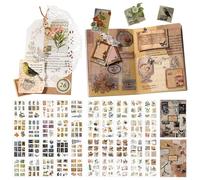 TYXHXTF 2PCS 20 Pages Autocollant Scrapbooking, Stickers Vintage Motif Fleur Plante Papillon Autocollants Adhésif Décoratifs, pour DIY Scrapbook Journal Cahier Album