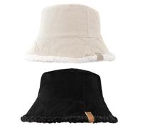 TYXHXTF 2PCS Bonnet Hiver, Casquette Femme Hiver Doublé en Polaire, Chic et Doux Bonnet de Ski Hiver Réversible pour Femme Homme